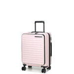 Valise cabine rigide extensible samsonite restackd 55 cm - poche rose