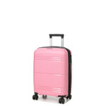 Valise cabine rigide extensible worldline izmir 55 cm rose bonbon