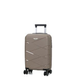 Valise cabine rigide zip extensible worldline kos 2 - 55x35x20 cm champagne beige