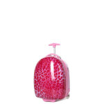 Valise cabine rigide heys fashion leopard 46 cm rose