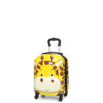 Valise cabine rigide kinston kids girafe 46 cm jaune