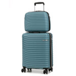 Valise cabine rigide lys managua 55 cm et vanity bleu