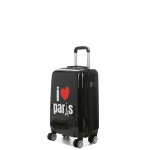 Valise cabine rigide madisson i love paris 55 x 35 x 20 cm noir