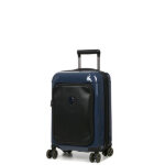 Valise cabine rigide peugeot voyages 55 cm - poche bleu marine