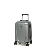 Valise cabine rigide peugeot voyages 55 x 35 x 25 cm argent gris