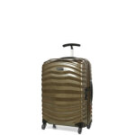 Valise cabine rigide samsonite lite shock 55x40x20 cm sand marron