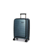 Valise cabine rigide travelite air base s 55 cm - poche ice blue bleu