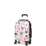 Valise cabine rigide worldline freetown cat lover 54 cm rose