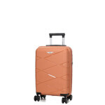 Valise cabine rigide zip extensible worldline kos 2 - 55x35x20 cm argile orange