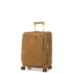 Valise cabine souple bric's life 55 cm - poche frontale camel marron