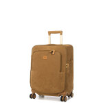 Valise cabine souple bric's life 55 cm - poche frontale camel marron