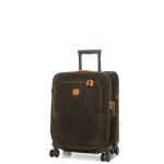 Valise cabine souple bric's life 55 cm - poche frontale olive marron