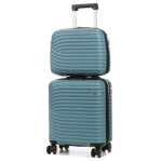 Valise cabine underseat rigide lys managua 45 cm et vanity bleu