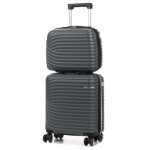 Valise cabine underseat rigide lys managua 45 cm et vanity gris fonc
