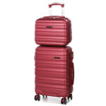 Valise cabine worldline minneapolis 2 - 55 cm et vanity bordeaux rouge