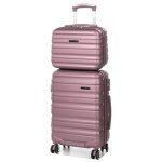 Valise cabine worldline minneapolis 2 - 55 cm et vanity rose gold