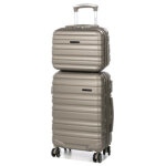 Valise cabine worldline minneapolis 2 - 55 cm et vanity taupe marron