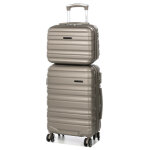 Valise cabine worldline minneapolis 2 - 55 cm et vanity taupe marron
