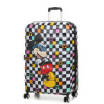 Valise rigide american tourister mickey check 77 cm blanc
