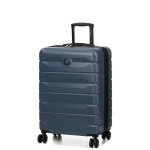 Valise rigide extensible delsey air armour 66 cm galets bleu