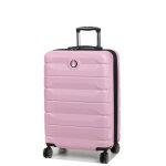 Valise rigide extensible delsey air armour 66 cm pivoine rose