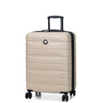 Valise rigide extensible delsey air armour 66 cm sable chaud beige