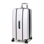 Valise rigide extensible delsey cadence trunk 80 cm ivoire / marine blanc