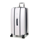 Valise rigide extensible delsey cadence trunk 80 cm ivoire / marine blanc