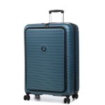 Valise rigide extensible delsey freestyle 76 cm - front opening bleu