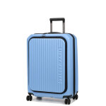Valise rigide extensible delsey securitime zip 66 cm bleu lavande
