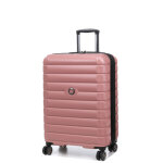 Valise rigide extensible delsey shadow 5. 0 - 66 cm rose cendre