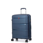 Valise rigide extensible gladiator bionic m 65 cm blue bleu
