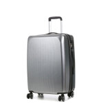 Valise rigide extensible lys bergen 65 cm argent gris