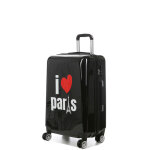 Valise rigide extensible madisson i love paris 65 cm noir