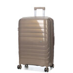 Valise rigide extensible teneo ondea 75 cm taupe beige