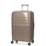 Valise rigide extensible teneo ondea 75 cm taupe beige