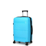 Valise rigide extensible worldline izmir 65 cm bleu azur