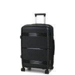 Valise rigide extensible worldline izmir 65 cm noir solde