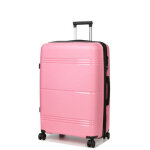 Valise rigide extensible worldline izmir 75 cm rose bonbon