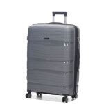 Grande valise rigide extensible 4 roues worldline prouse 76 cm gris fonc