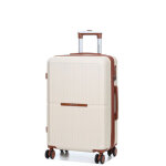 Valise rigide extensible worldline sumatra 66 cm beige blanc