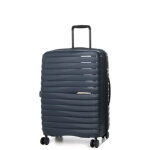 Valise rigide moyenne extensible jump xwave 66 cm bleu nuit