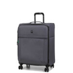Valise souple extensible delsey x benetton be 65 cm anthracite gris
