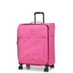 Valise souple extensible delsey x benetton be 65 cm rose