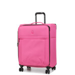 Valise souple extensible delsey x benetton be 65 cm rose