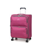 Valise souple extensible delsey x benetton ucb soft 65 cm rose