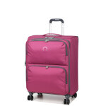 Valise souple extensible delsey x benetton ucb soft 65 cm rose