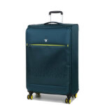 Valise souple extensible roncato crosslite 75 cm vert bouteille bleu