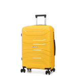 Valise taille moyenne rigide worldline syros 65 cm jaune