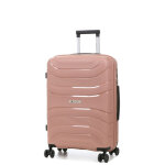 Valise taille moyenne rigide worldline syros 65 cm vieux rose